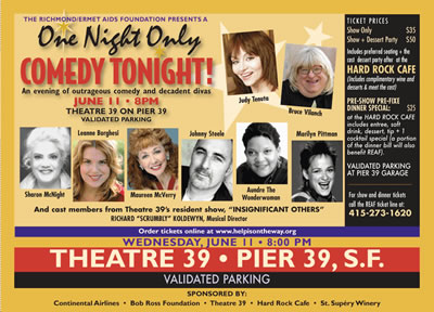 Save The Date: One Night Only COMEDY TONIGHT ! An Evening of Outrageous Comedy & Decadent Divas, Wed., June 11, 2008