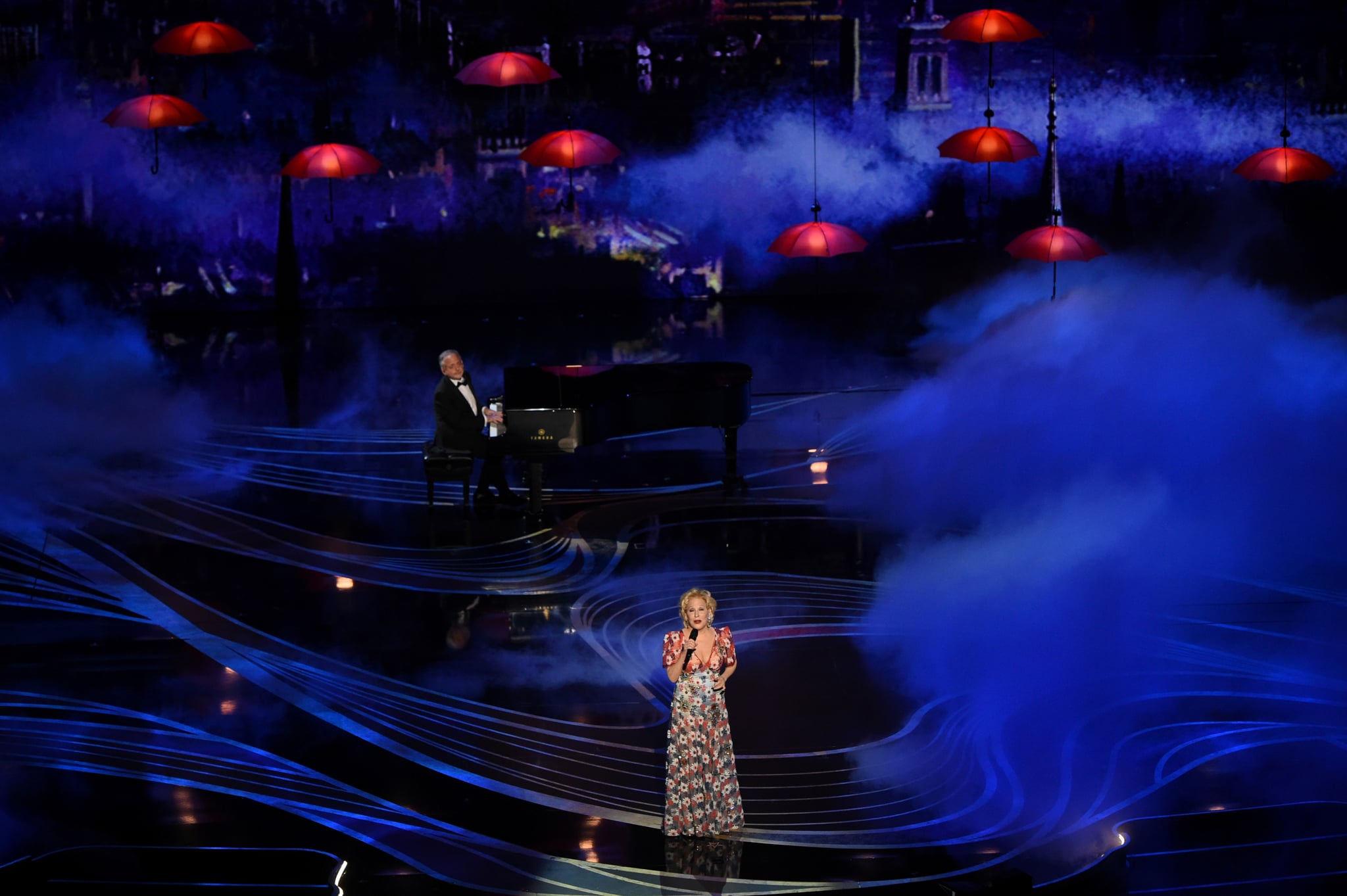 Bette Midler performing at the Oscars