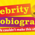 2026-05-16_10-52-44 - We Got Bruce! Bright yellow banner announcing 'celebrity autobiography' with red and purple ribbons and a 'Critic's Pick' badge; tagline reads 'We couldn't make this stuff up!'
